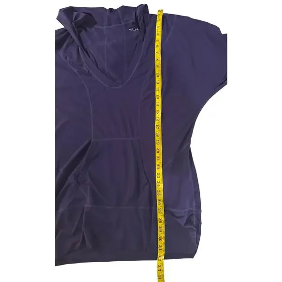 Zella Purple Long Sleeve V-Neck Hooded Tunic XL - Picture 10 of 10